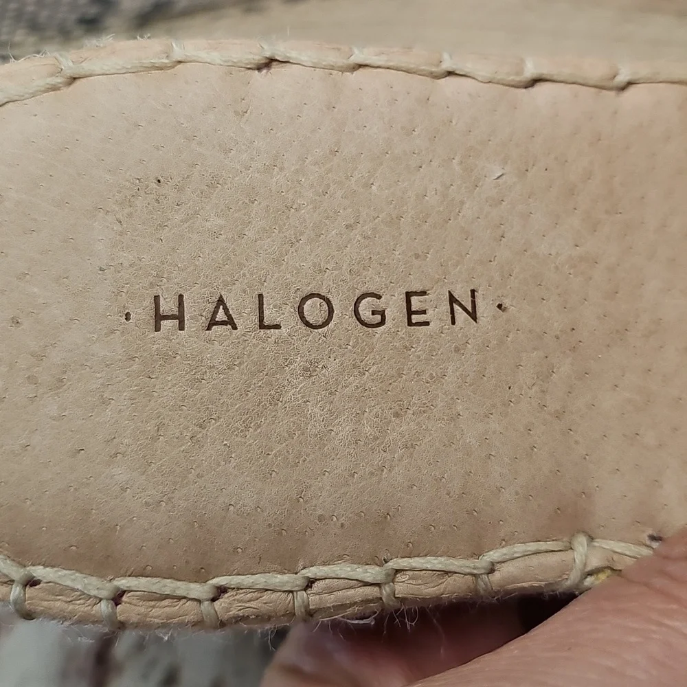 Halogen Women's Snake Print Espadrille‎ Mules Size  9